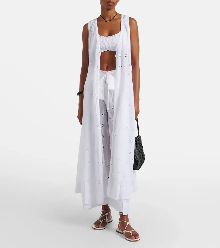 Polo Ralph Lauren Broderie anglaise cotton poplin wide-leg pants | Thumbnail 3 Polo Ralph Lauren Broderie anglaise cotton poplin wide-leg pants | Thumbnail 3