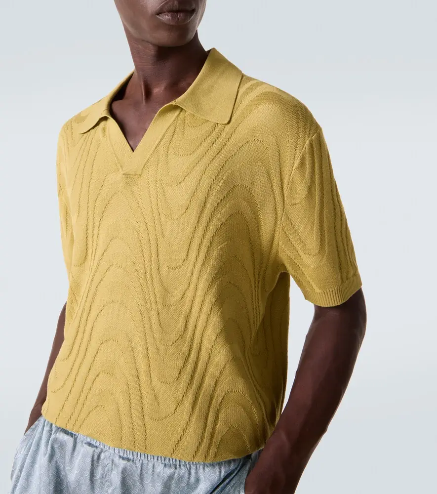 Frescobol Carioca Rino cotton and silk jacquard polo shirt | Thumbnail 5 Frescobol Carioca Rino cotton and silk jacquard polo shirt | Thumbnail 5