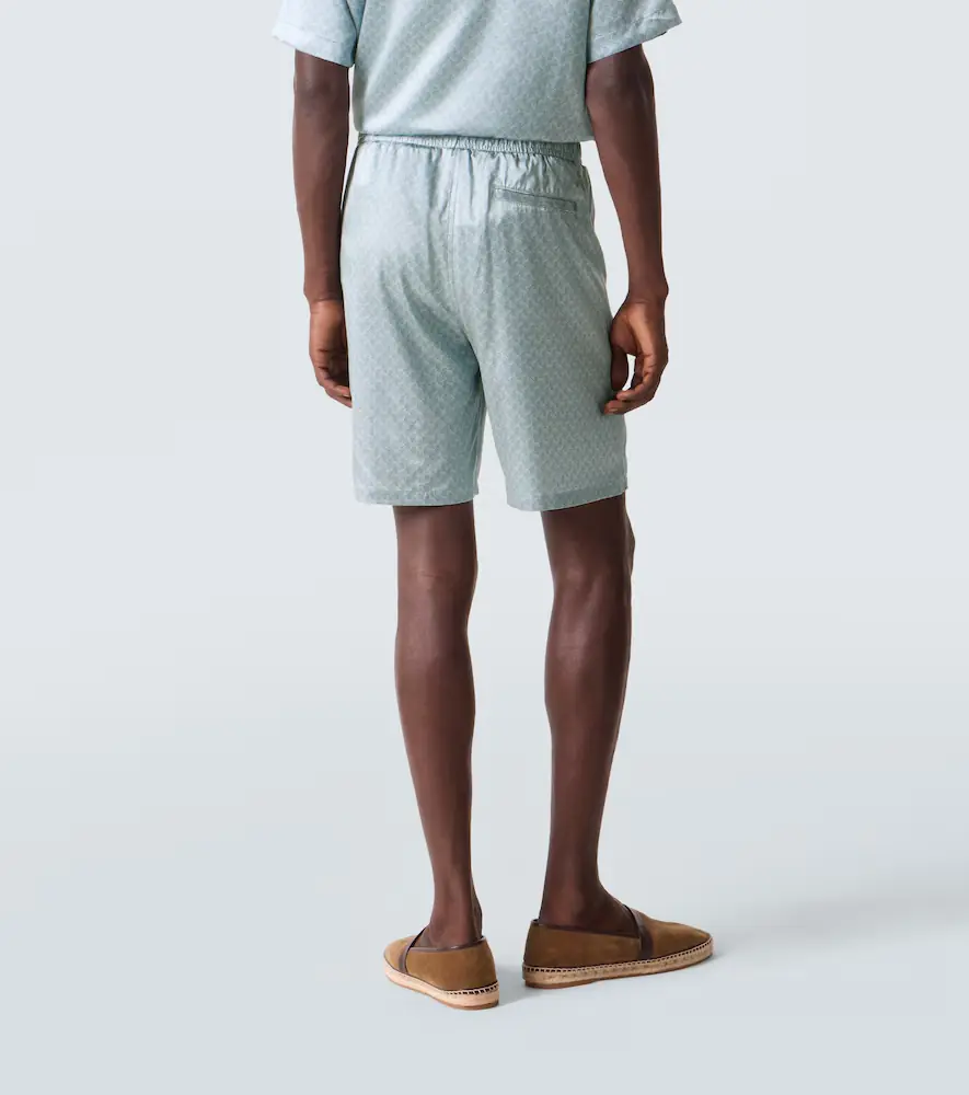 Frescobol Carioca Palma printed silk-blend shorts | Thumbnail 2