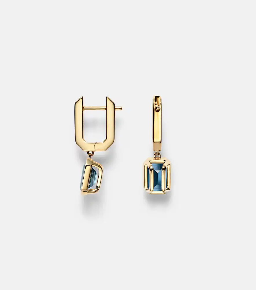Bucherer Fine Jewellery 18kt gold drop earrings with topaz | Thumbnail 2