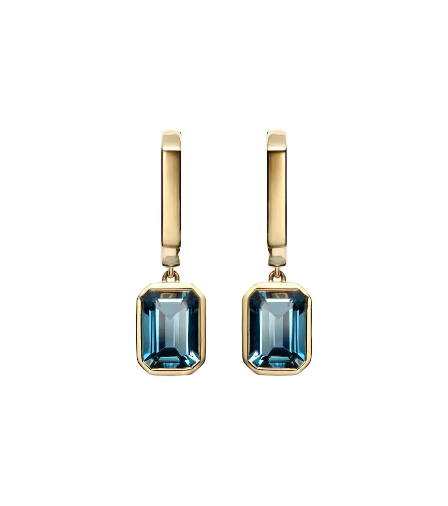 Bucherer Fine Jewellery 18kt gold drop earrings with topaz | Image 1 Bucherer Fine Jewellery 18kt gold drop earrings with topaz | Image 1