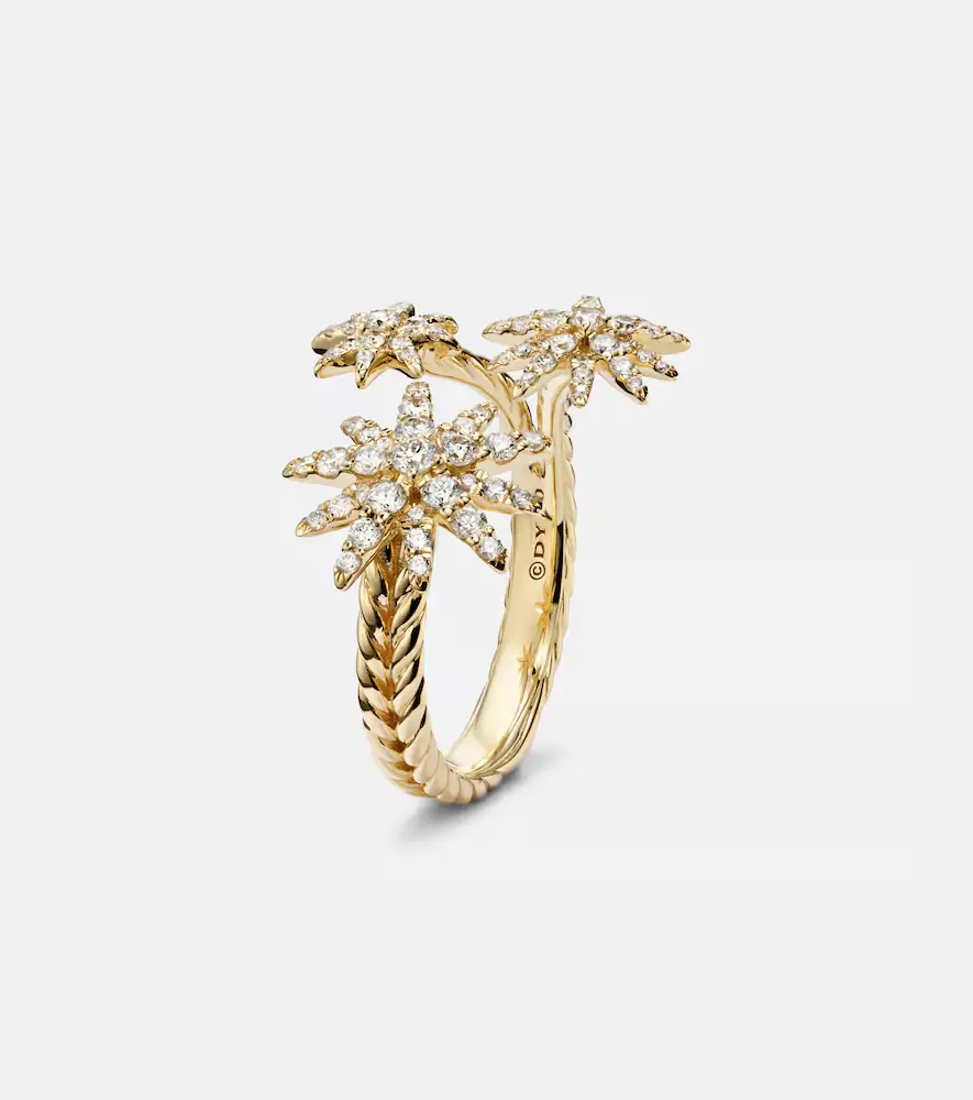 David Yurman Starburst 18kt gold ring with diamonds | Thumbnail 2 David Yurman Starburst 18kt gold ring with diamonds | Thumbnail 2
