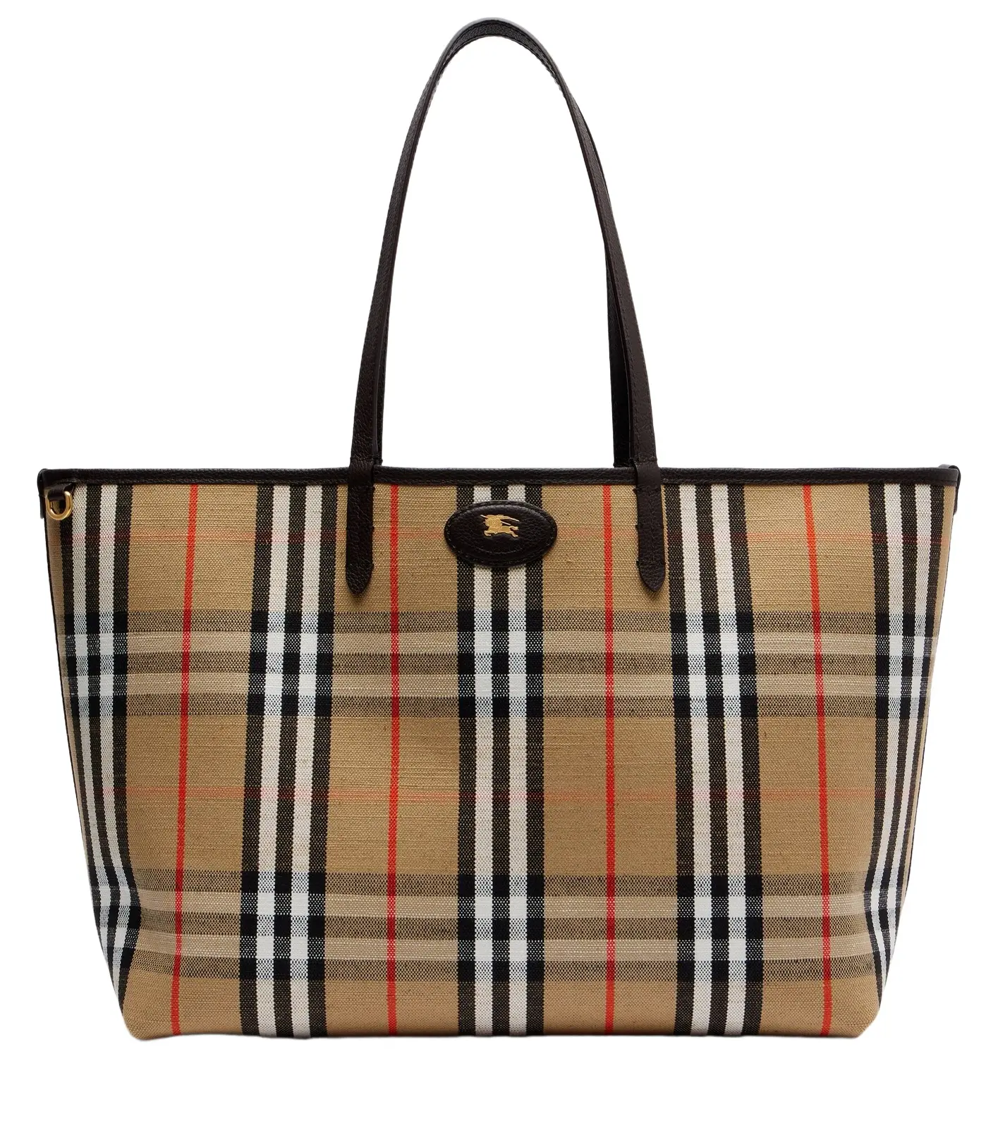 Reversible Check Medium leather tote bag Reversible Check Medium leather tote bag