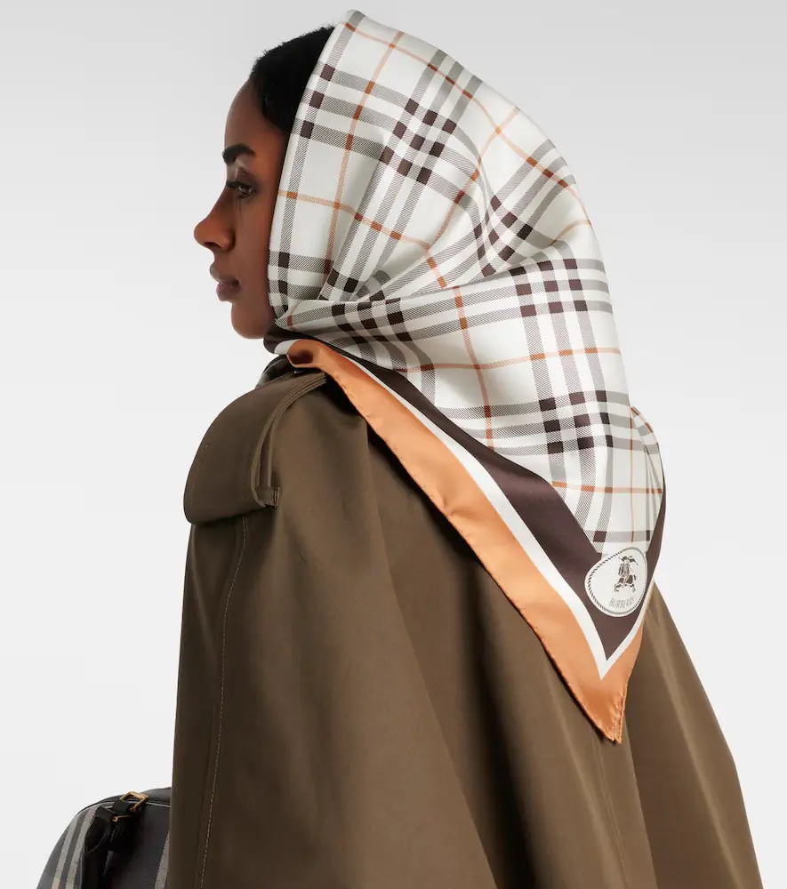 Burberry Check silk twill scarf | Thumbnail 4