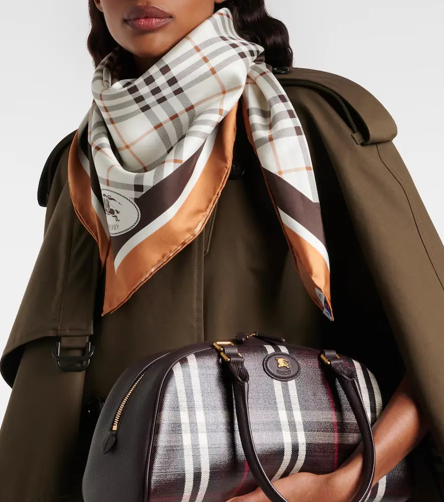 Burberry Check silk twill scarf | Thumbnail 5