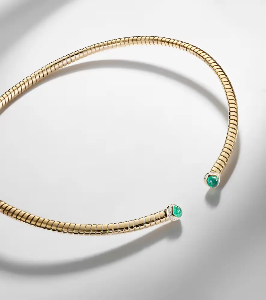 Marina B Trisolina Dolce 18kt gold choker with emeralds and diamonds | Thumbnail 5