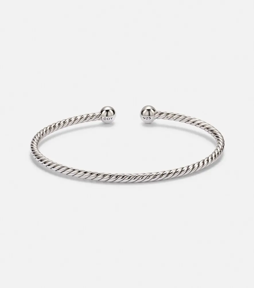 David Yurman Cable Flex Micro 925 sterling silver bracelet with diamonds | Thumbnail 2 David Yurman Cable Flex Micro 925 sterling silver bracelet with diamonds | Thumbnail 2