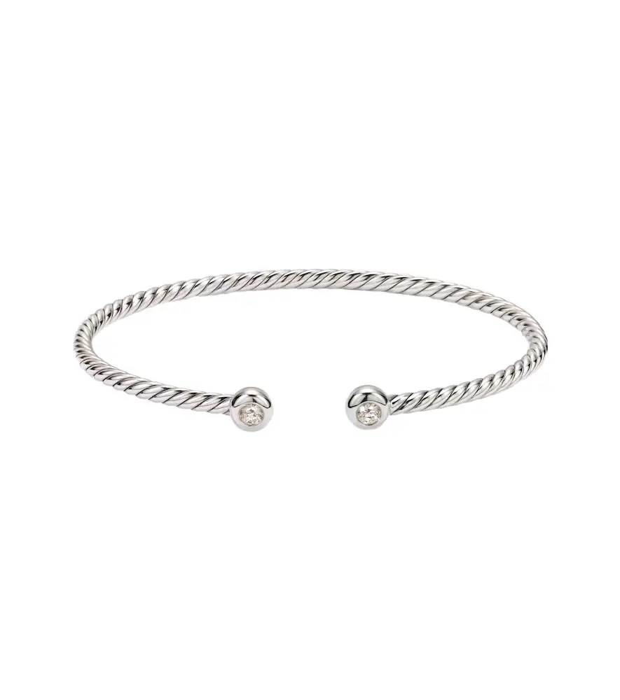 Cable Flex Micro 925 sterling silver bracelet with diamonds Cable Flex Micro 925 sterling silver bracelet with diamonds