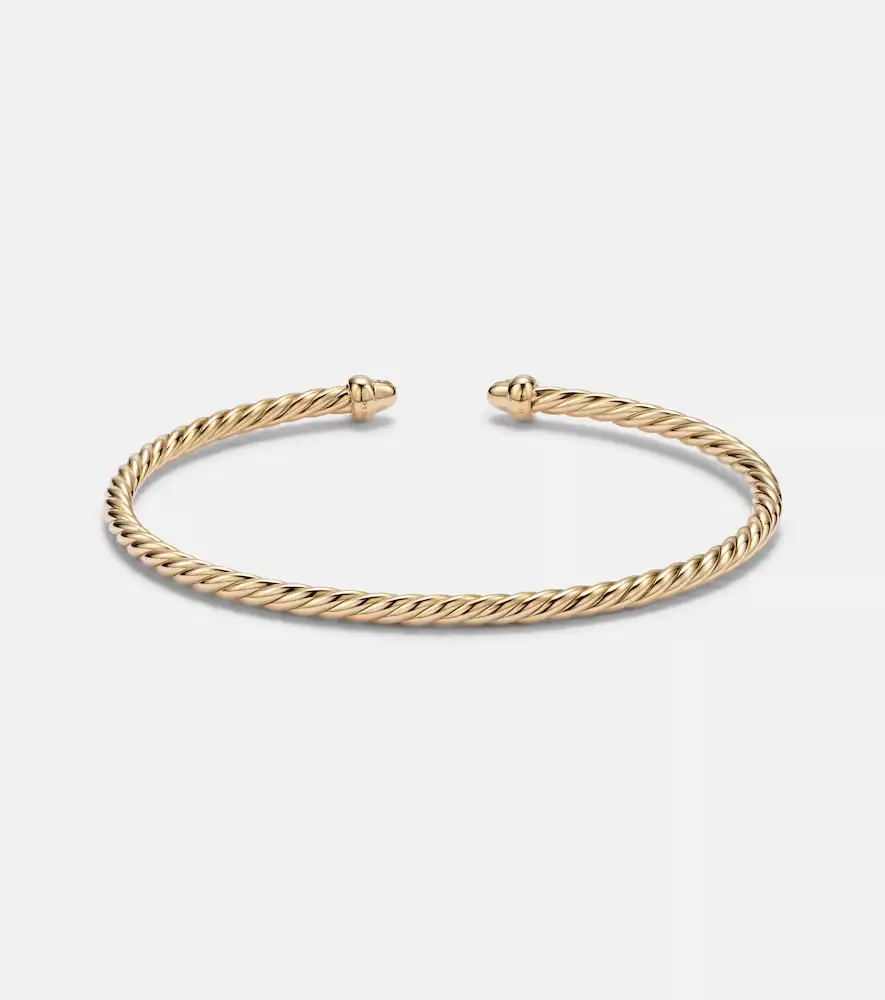 David Yurman Cablespira Flex Micro 18kt gold bangle with diamonds | Thumbnail 2 David Yurman Cablespira Flex Micro 18kt gold bangle with diamonds | Thumbnail 2