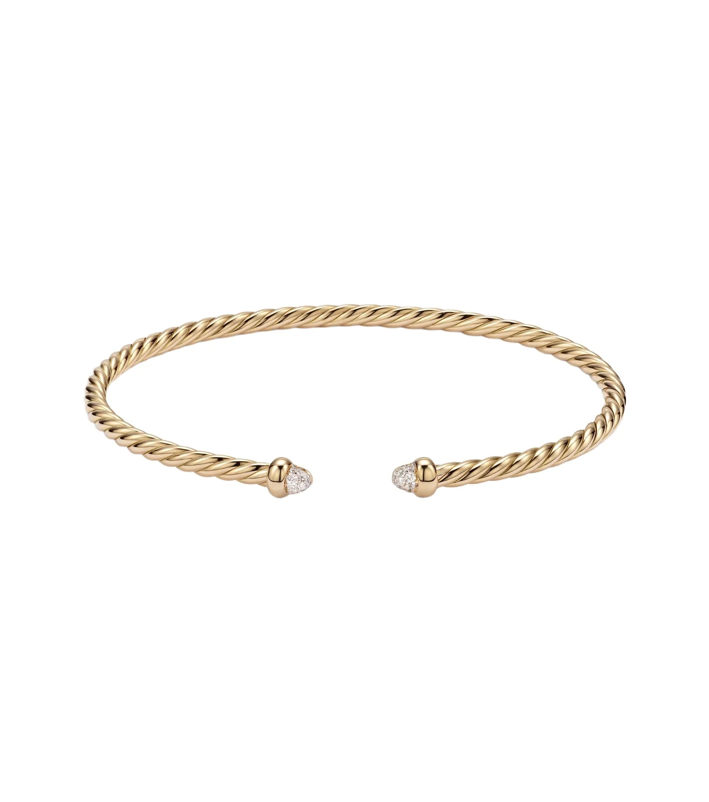 Cablespira Flex Micro 18kt gold bangle with diamonds Cablespira Flex Micro 18kt gold bangle with diamonds