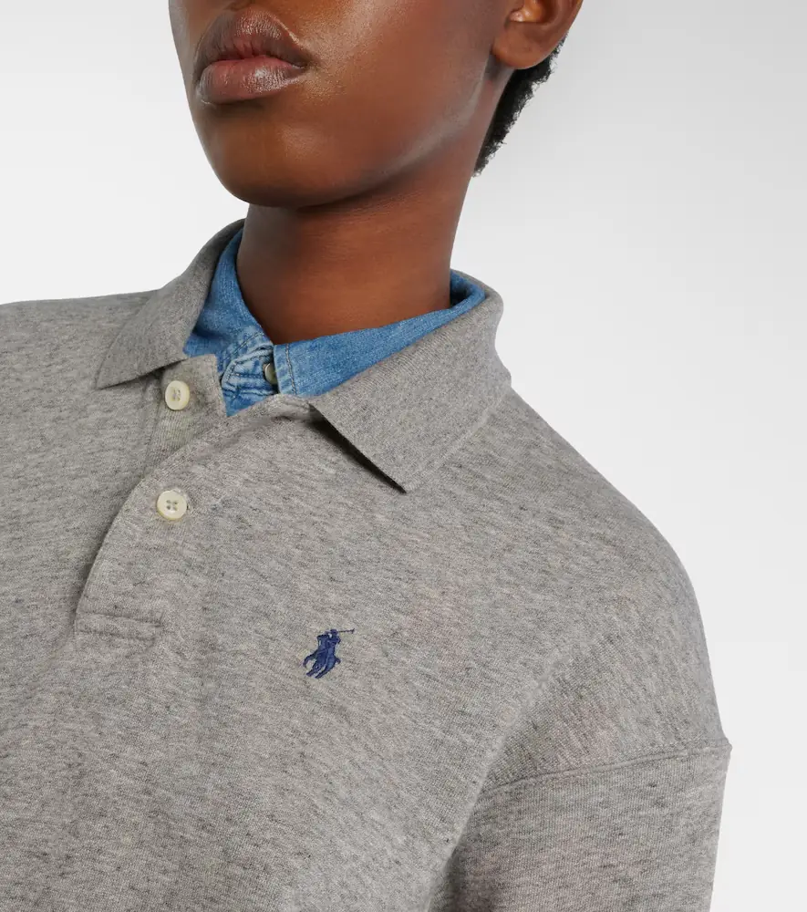 Polo Ralph Lauren Logo cotton-blend fleece polo sweatshirt | Thumbnail 2