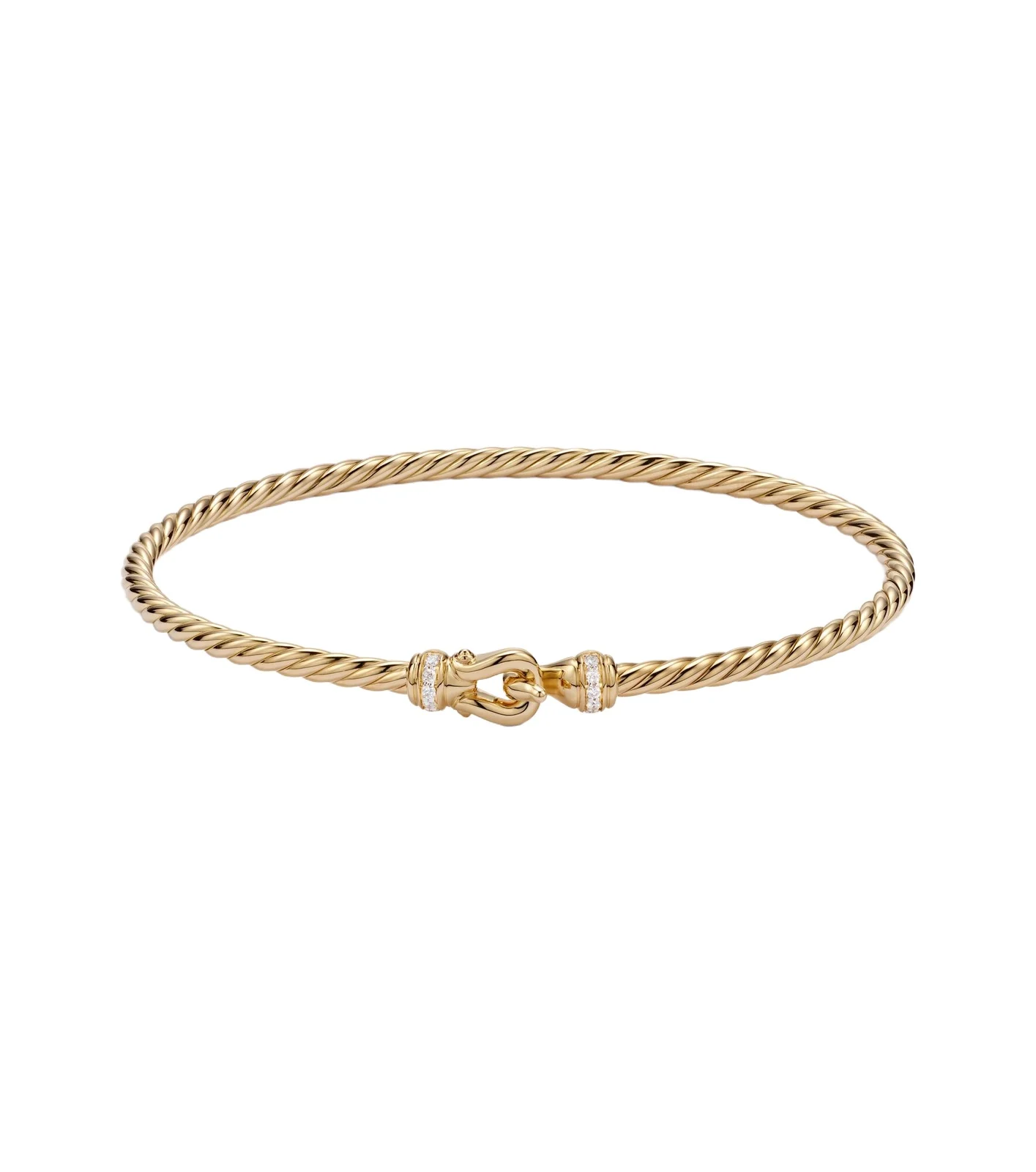Cablespira Micro 18kt gold bracelet with diamonds