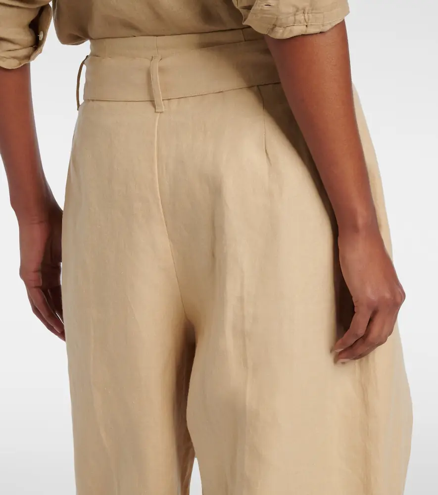 Polo Ralph Lauren Belted linen barrel-leg pants | Thumbnail 2 Polo Ralph Lauren Belted linen barrel-leg pants | Thumbnail 2