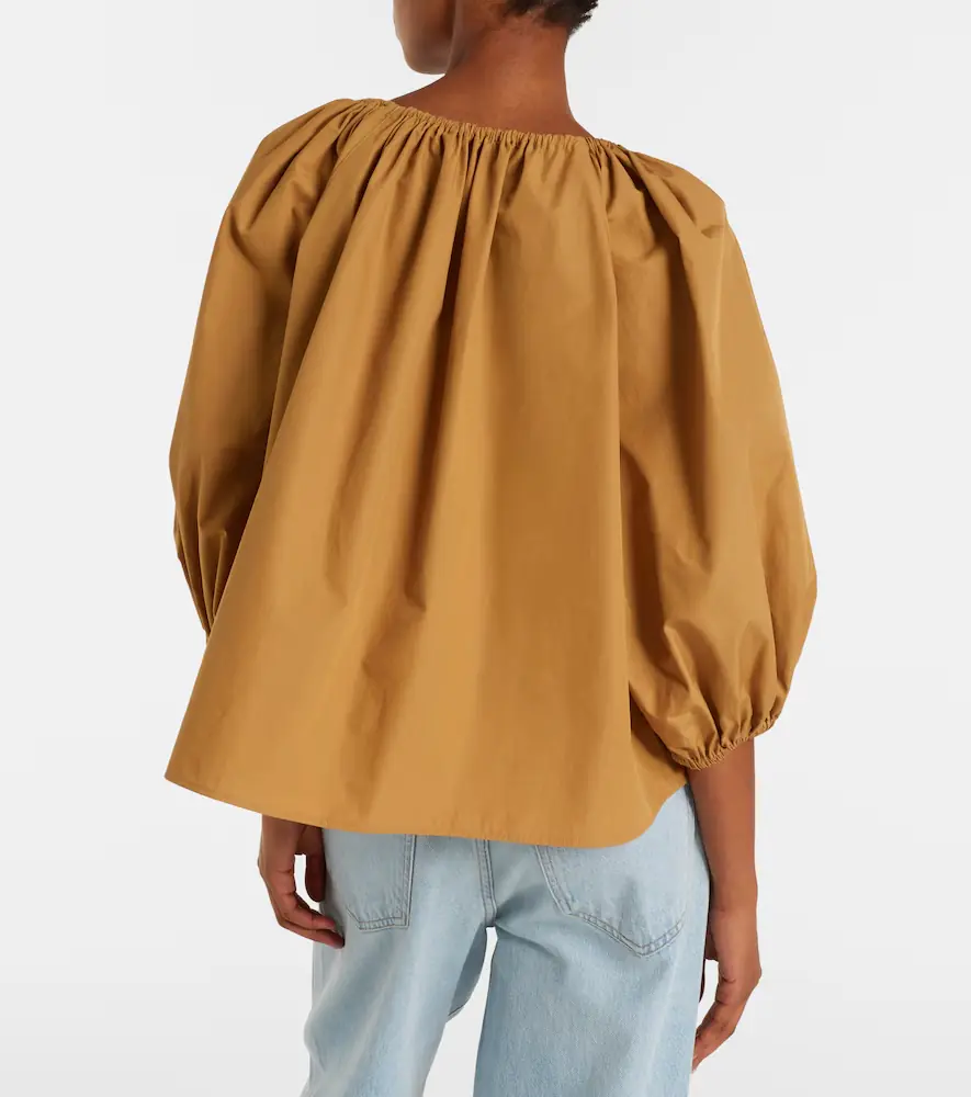 Polo Ralph Lauren Gathered cotton poplin blouse | Thumbnail 4