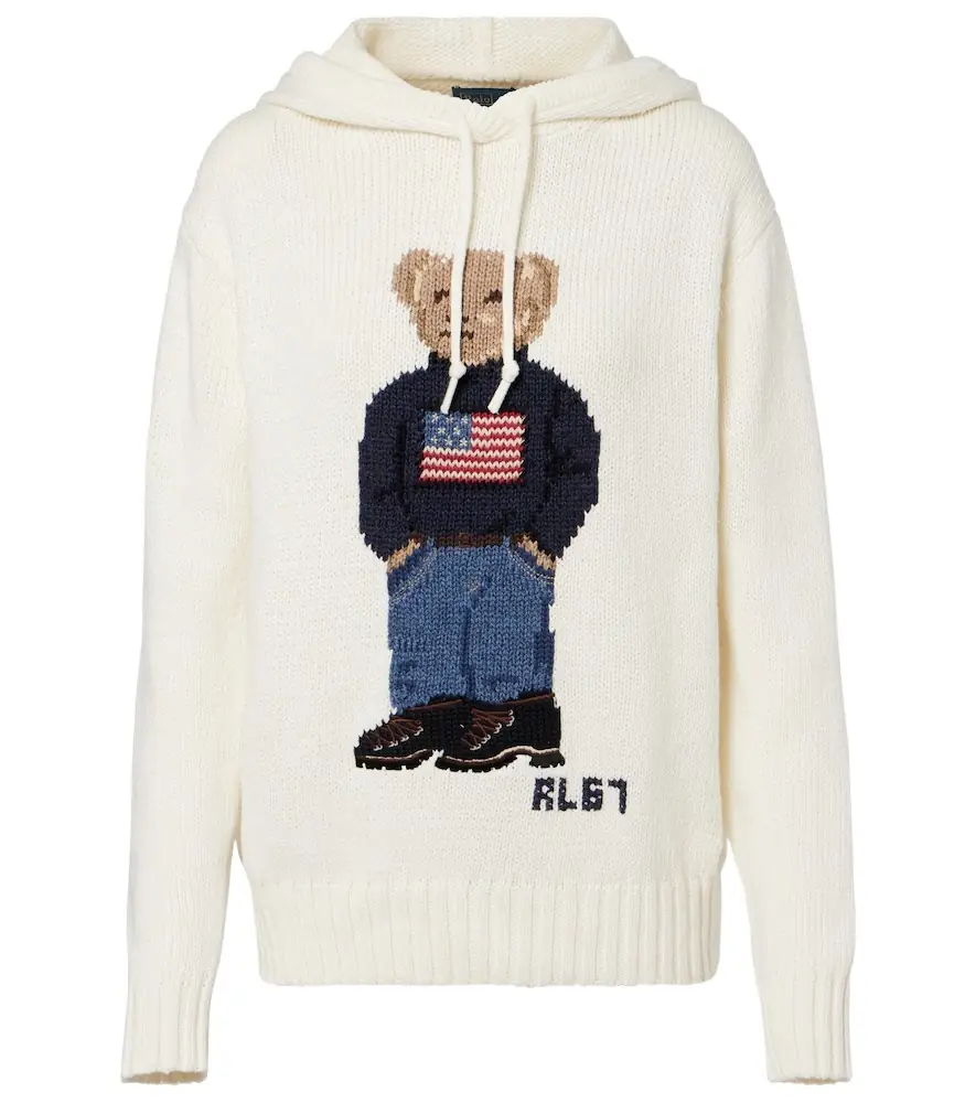 Polo Ralph Lauren Polo Bear cotton and linen hoodie