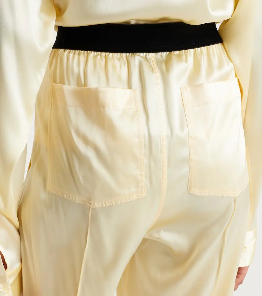 Tom Ford High-rise silk-blend satin straight pants | Thumbnail 4 Tom Ford High-rise silk-blend satin straight pants | Thumbnail 4