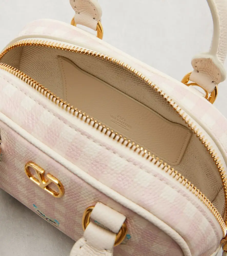Valentino Garavani Gingham leather tote bag | Thumbnail 3 Valentino Garavani Gingham leather tote bag | Thumbnail 3