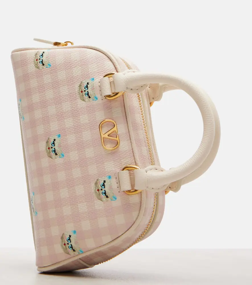 Valentino Garavani Gingham leather tote bag | Thumbnail 4 Valentino Garavani Gingham leather tote bag | Thumbnail 4