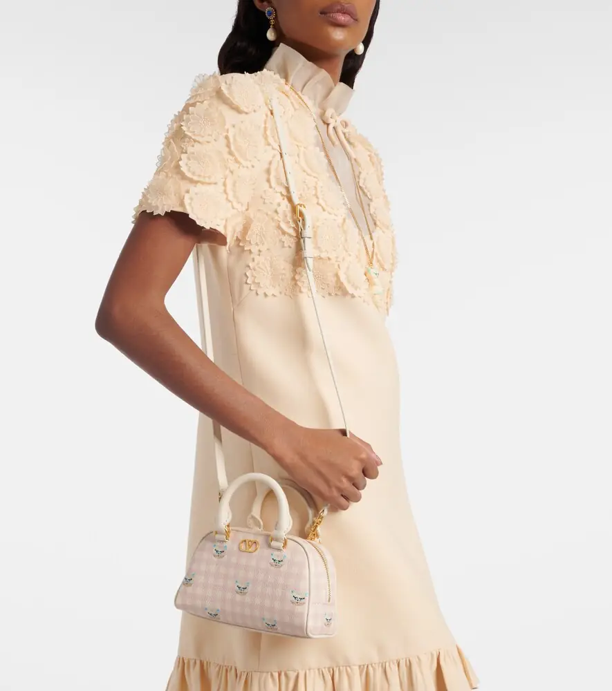 Valentino Garavani Gingham leather tote bag | Thumbnail 6 Valentino Garavani Gingham leather tote bag | Thumbnail 6