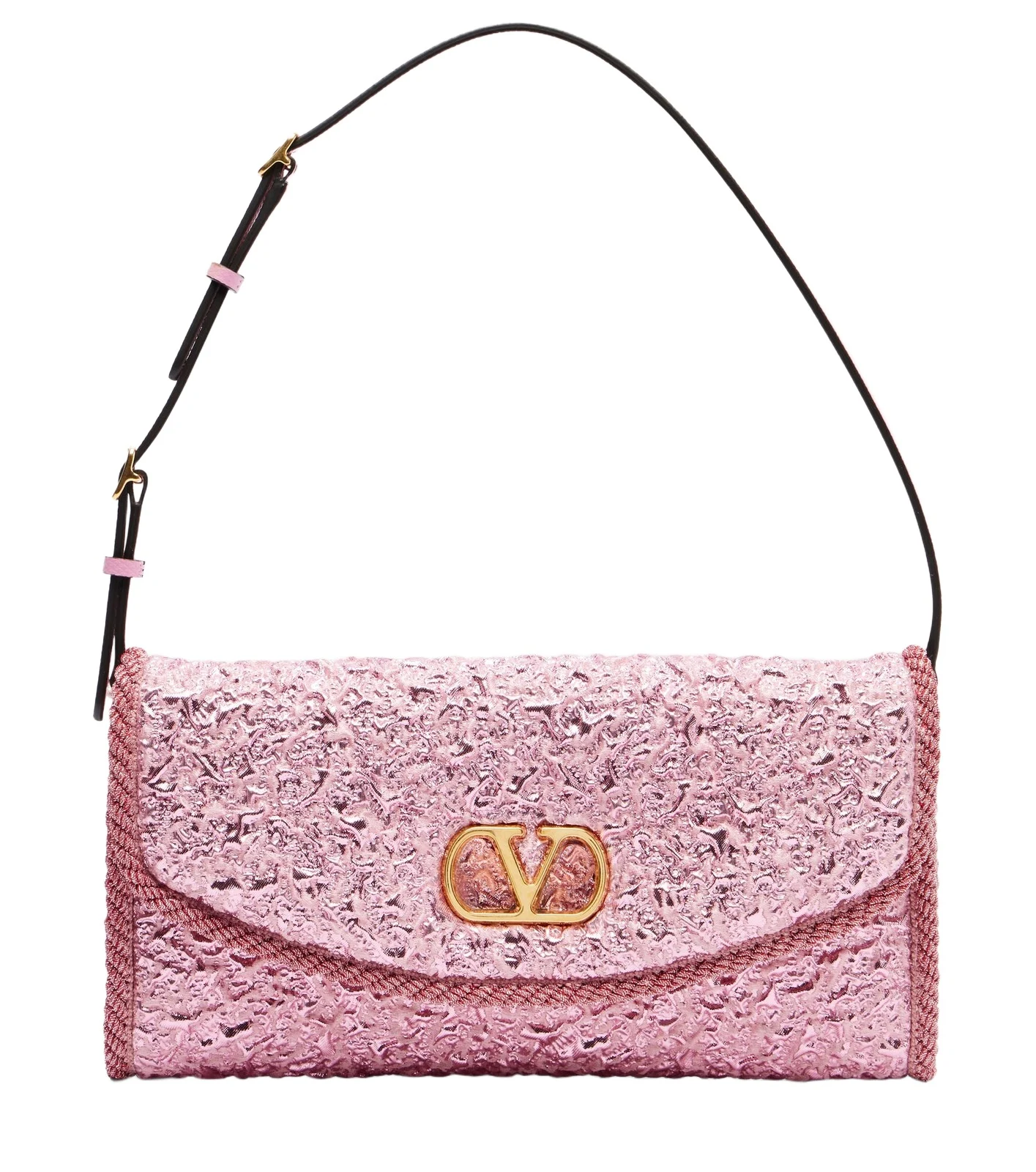 DeVain Small cloqué jacquard shoulder bag DeVain Small cloqué jacquard shoulder bag