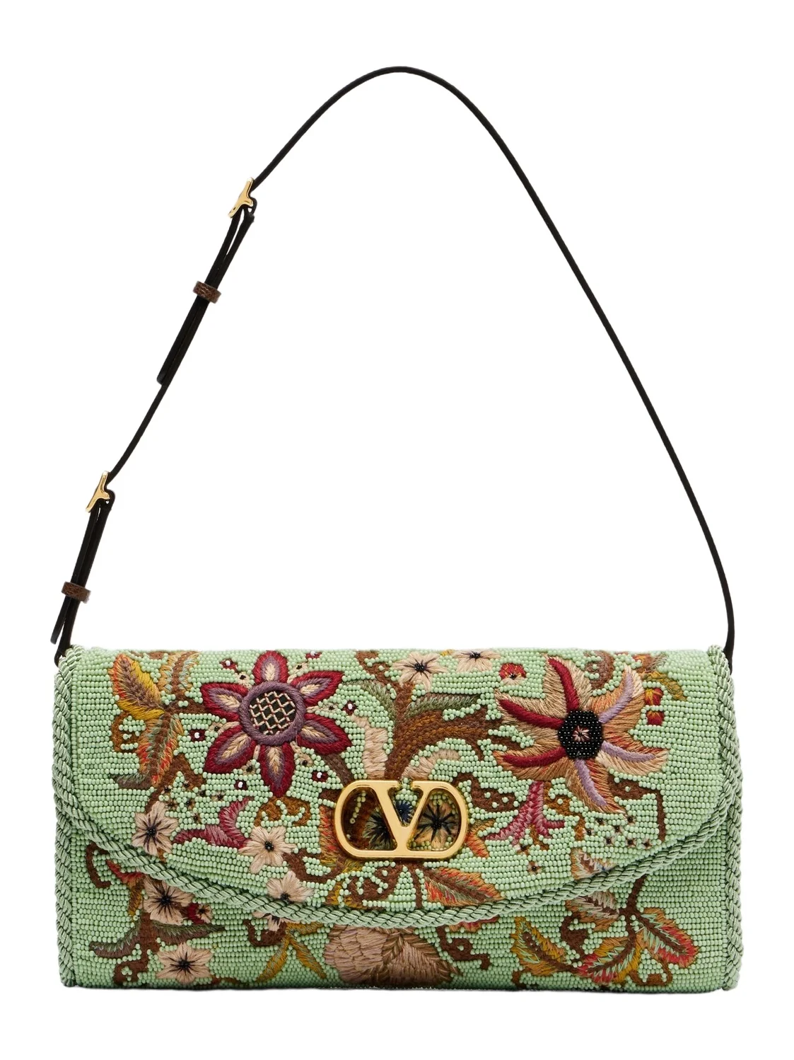 Valentino Garavani DeVain Small beaded floral shoulder bag