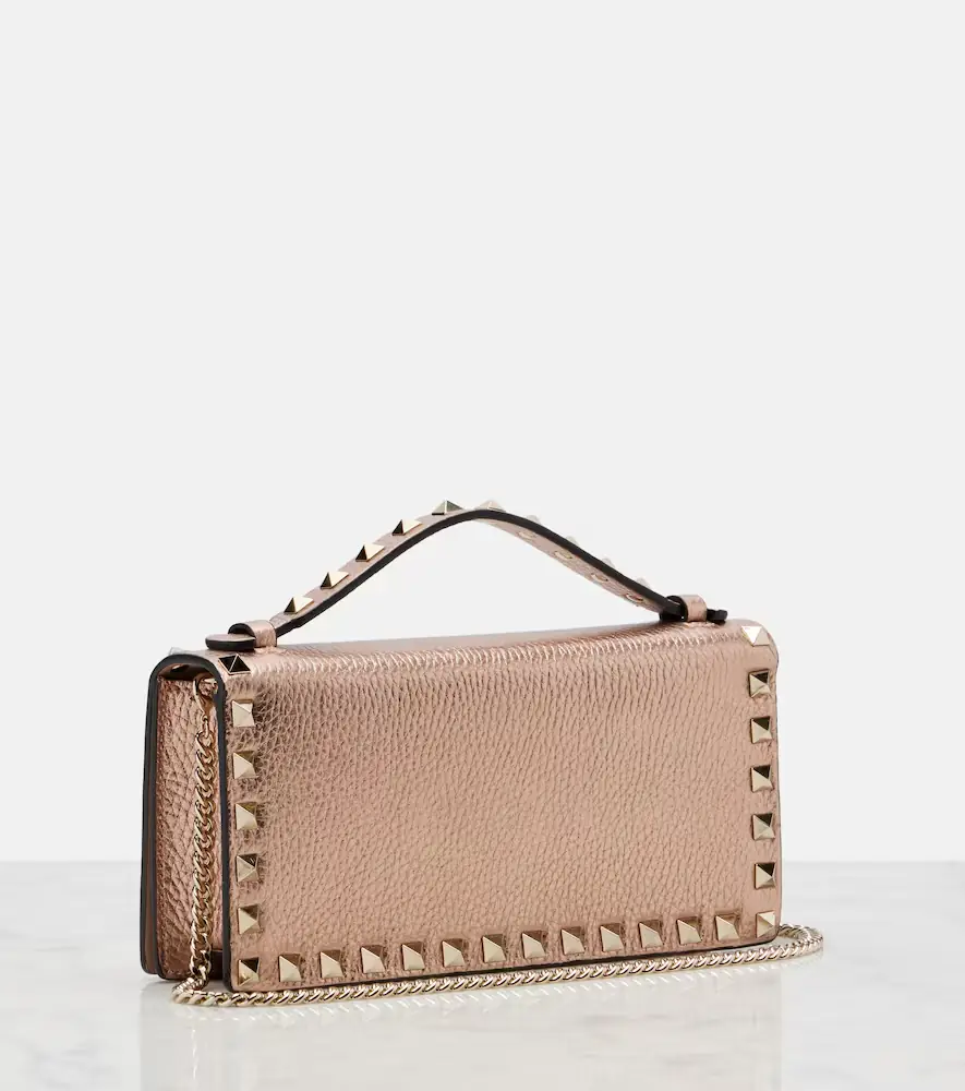 Valentino Garavani Rockstud Mini metallic leather crossbody bag | Thumbnail 2