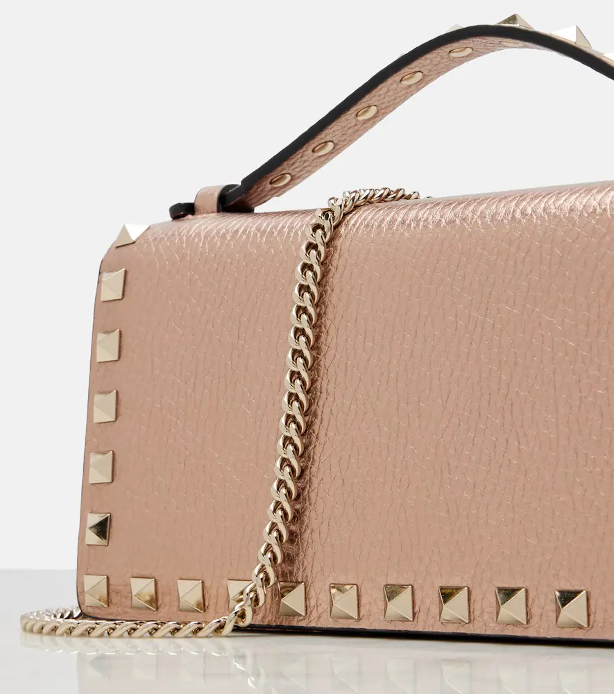 Valentino Garavani Rockstud Mini metallic leather crossbody bag | Thumbnail 3
