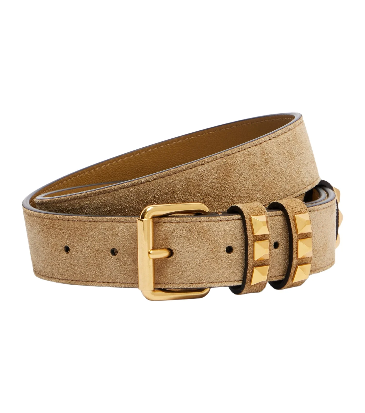 Rockstud suede belt