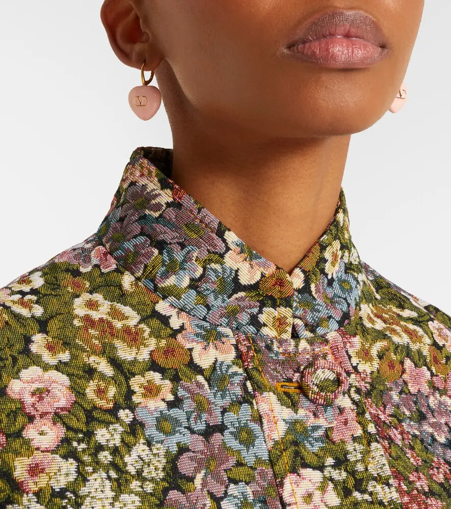 Valentino Garavani Caur Royal VLogo enamel earrings | Thumbnail 6