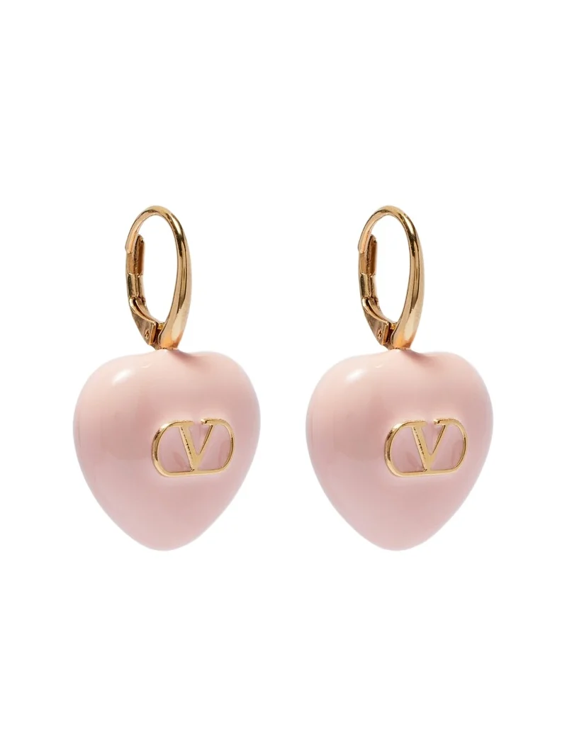 Coeur Royal VLogo enamel earrings