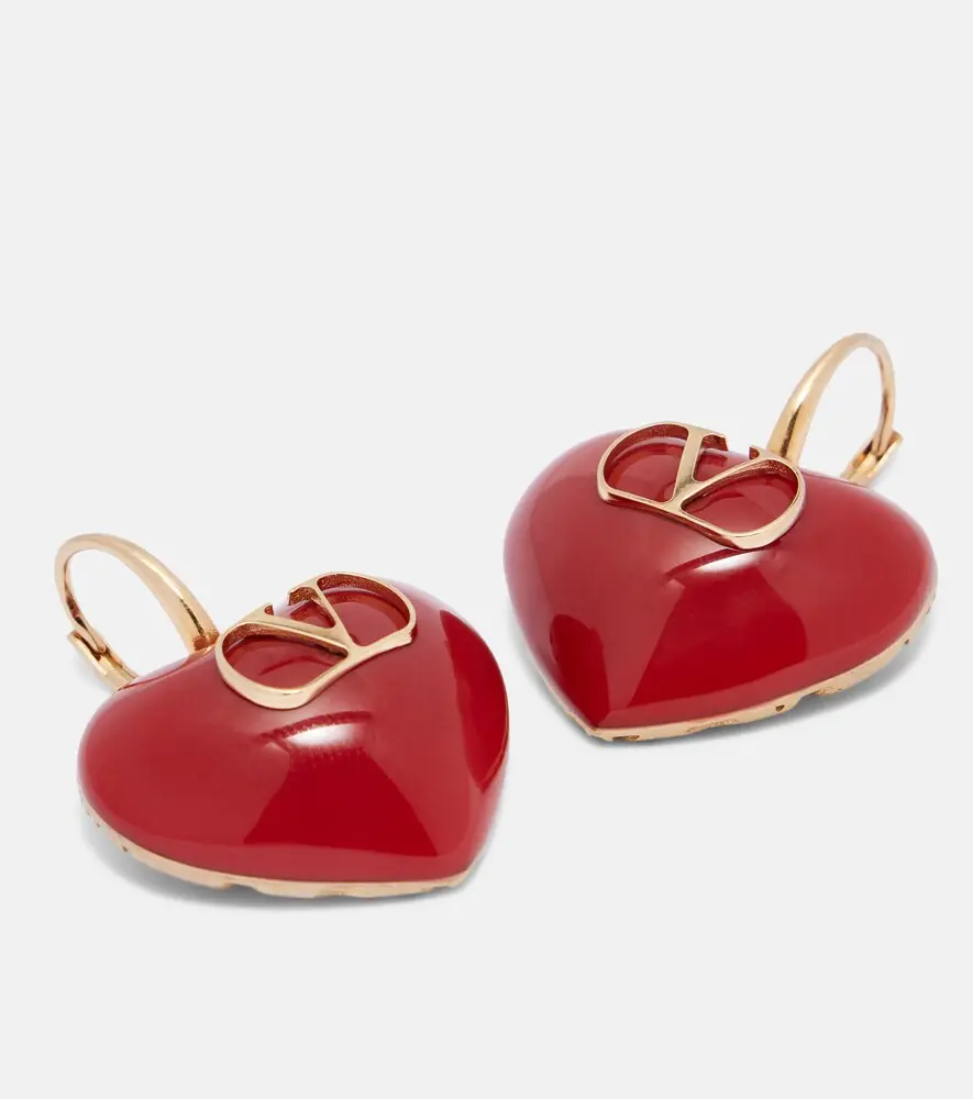 Valentino Garavani Caur Royal VLogo enamel earrings | Thumbnail 4