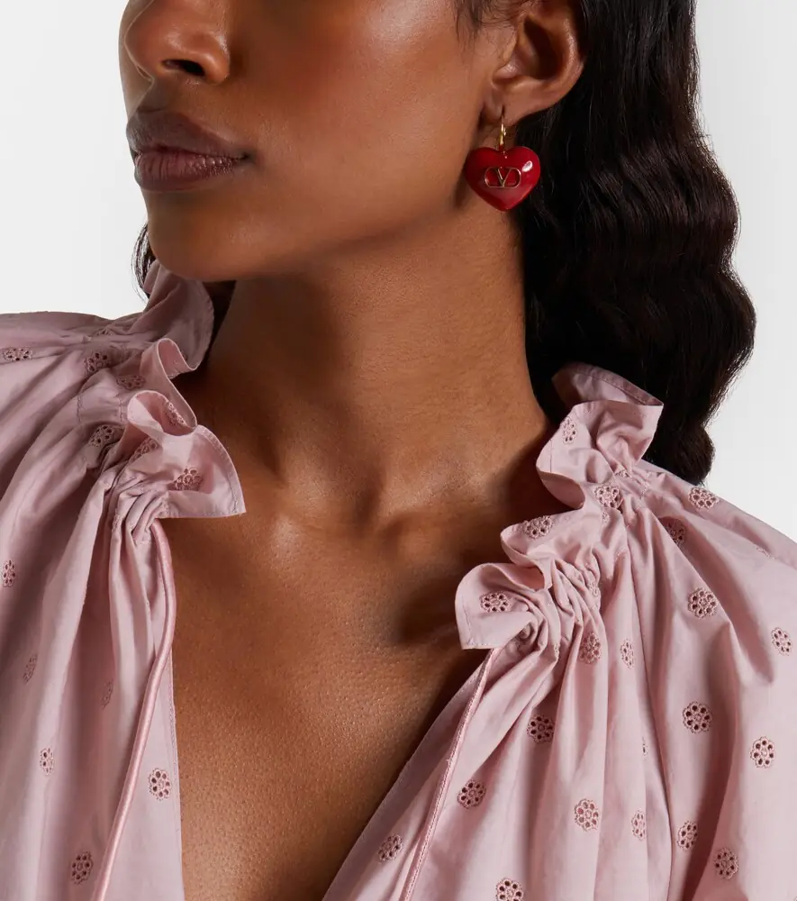 Valentino Garavani Caur Royal VLogo enamel earrings | Thumbnail 5