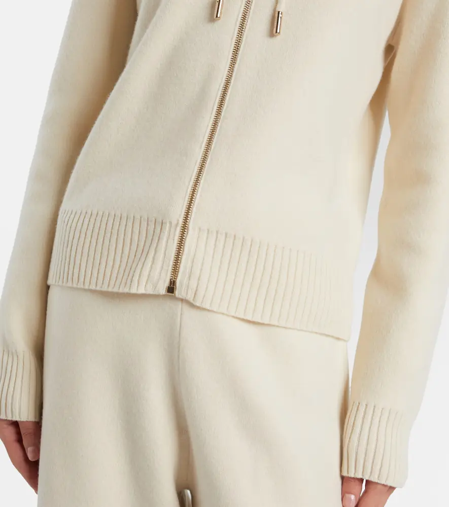 Moncler Hooded wool and cashmere zip-up cardigan | Thumbnail 2 Moncler Hooded wool and cashmere zip-up cardigan | Thumbnail 2