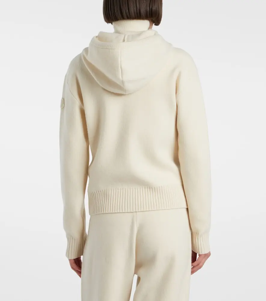 Moncler Hooded wool and cashmere zip-up cardigan | Thumbnail 4 Moncler Hooded wool and cashmere zip-up cardigan | Thumbnail 4