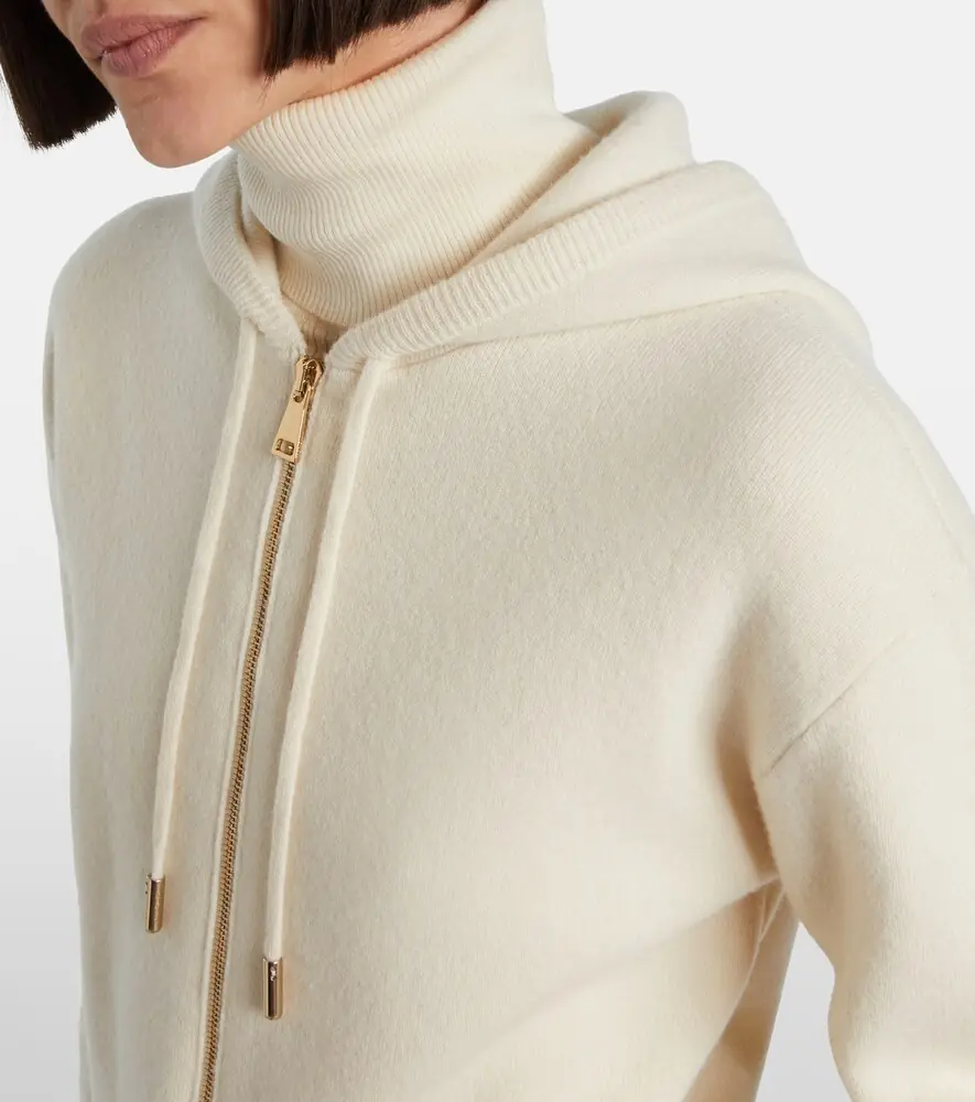 Moncler Hooded wool and cashmere zip-up cardigan | Thumbnail 5 Moncler Hooded wool and cashmere zip-up cardigan | Thumbnail 5