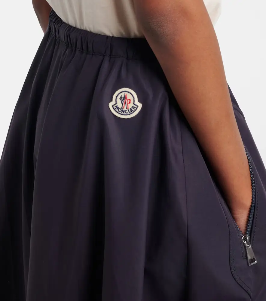 Moncler Cotton-blend jersey midi skirt | Thumbnail 4