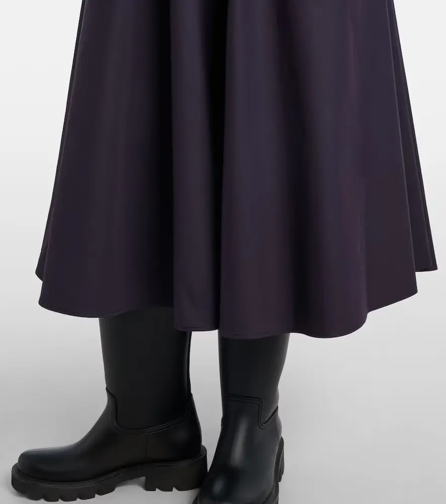 Moncler Cotton-blend jersey midi skirt | Thumbnail 6