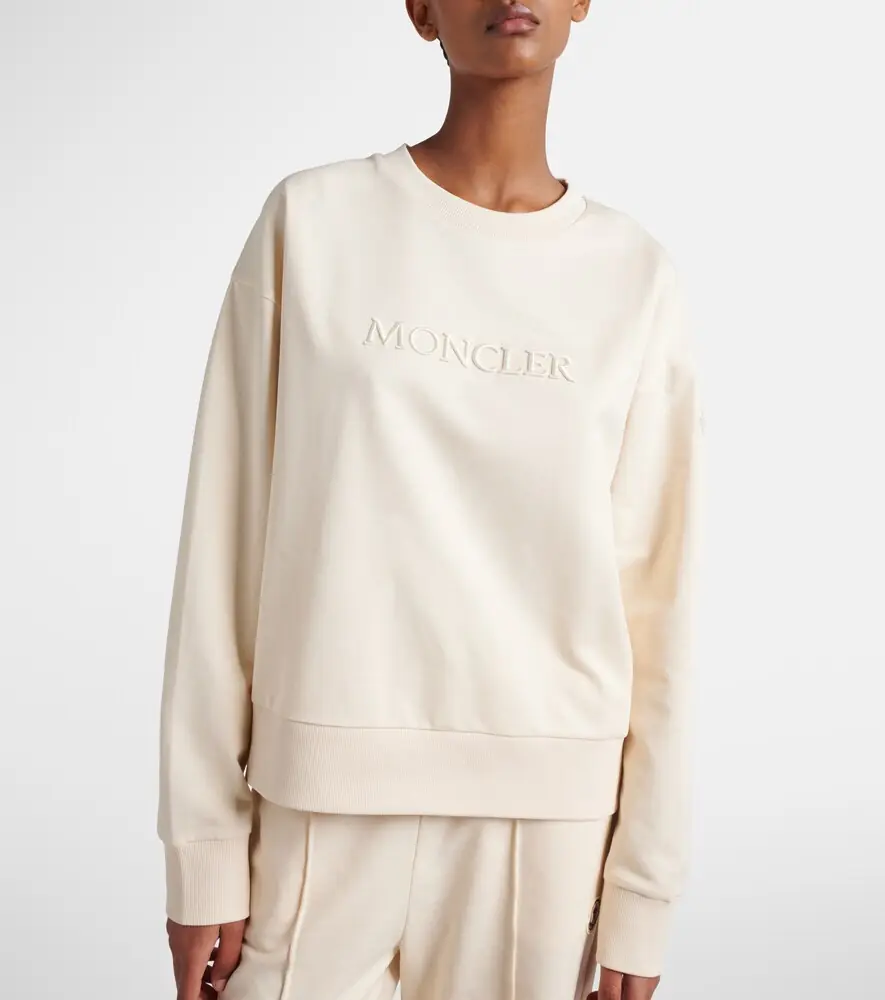 Moncler Logo cotton jersey sweatshirt | Thumbnail 5