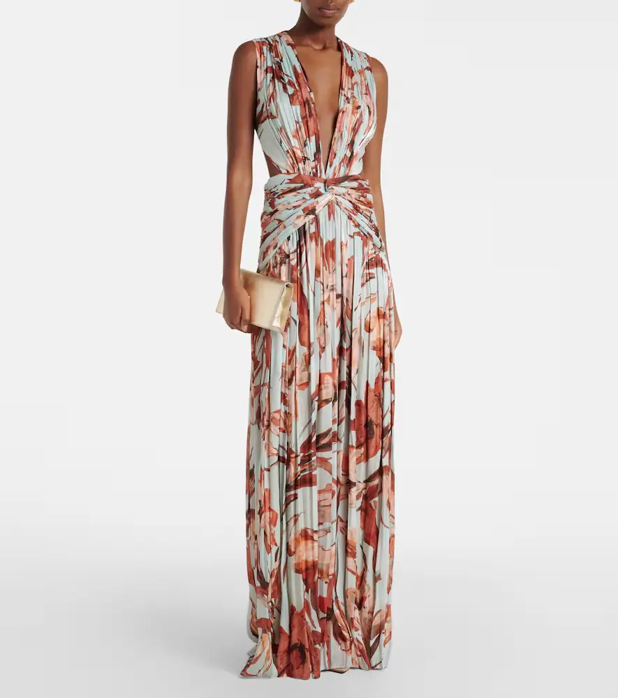 Costarellos Amarielle floral georgette gown | Thumbnail 2