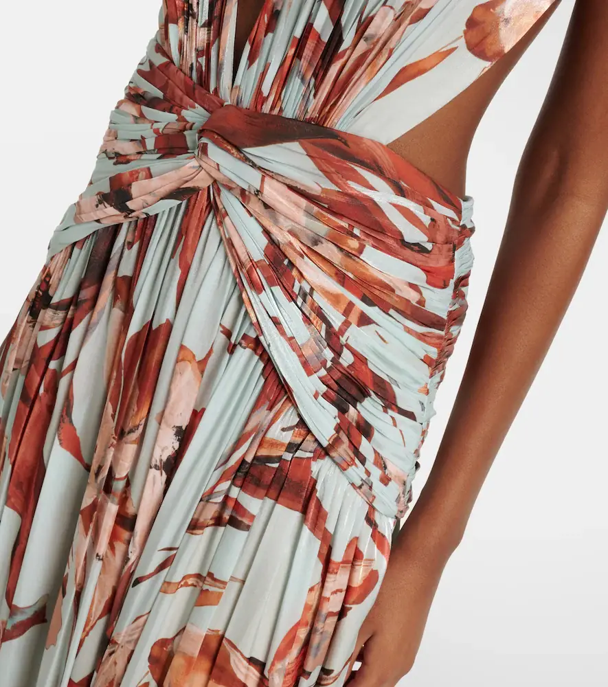 Costarellos Amarielle floral georgette gown | Thumbnail 5
