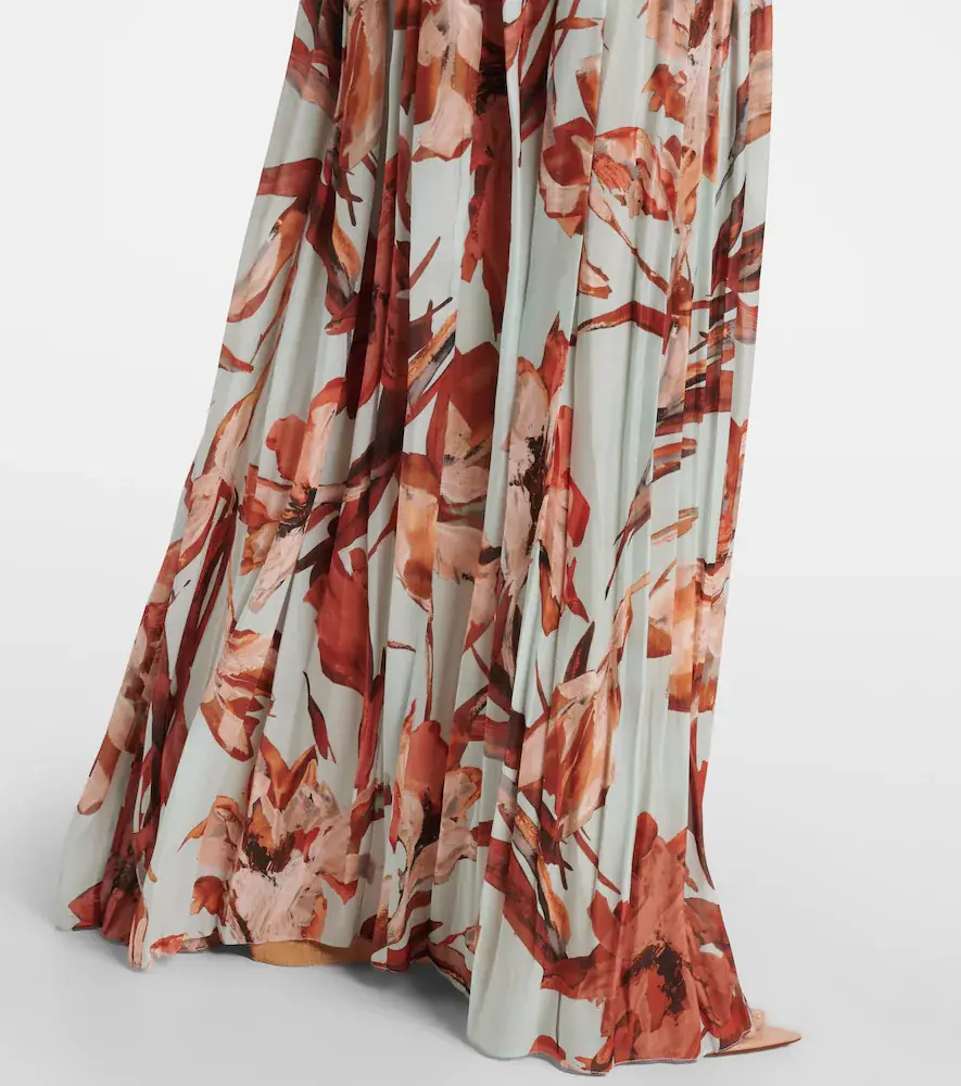 Costarellos Amarielle floral georgette gown | Thumbnail 7