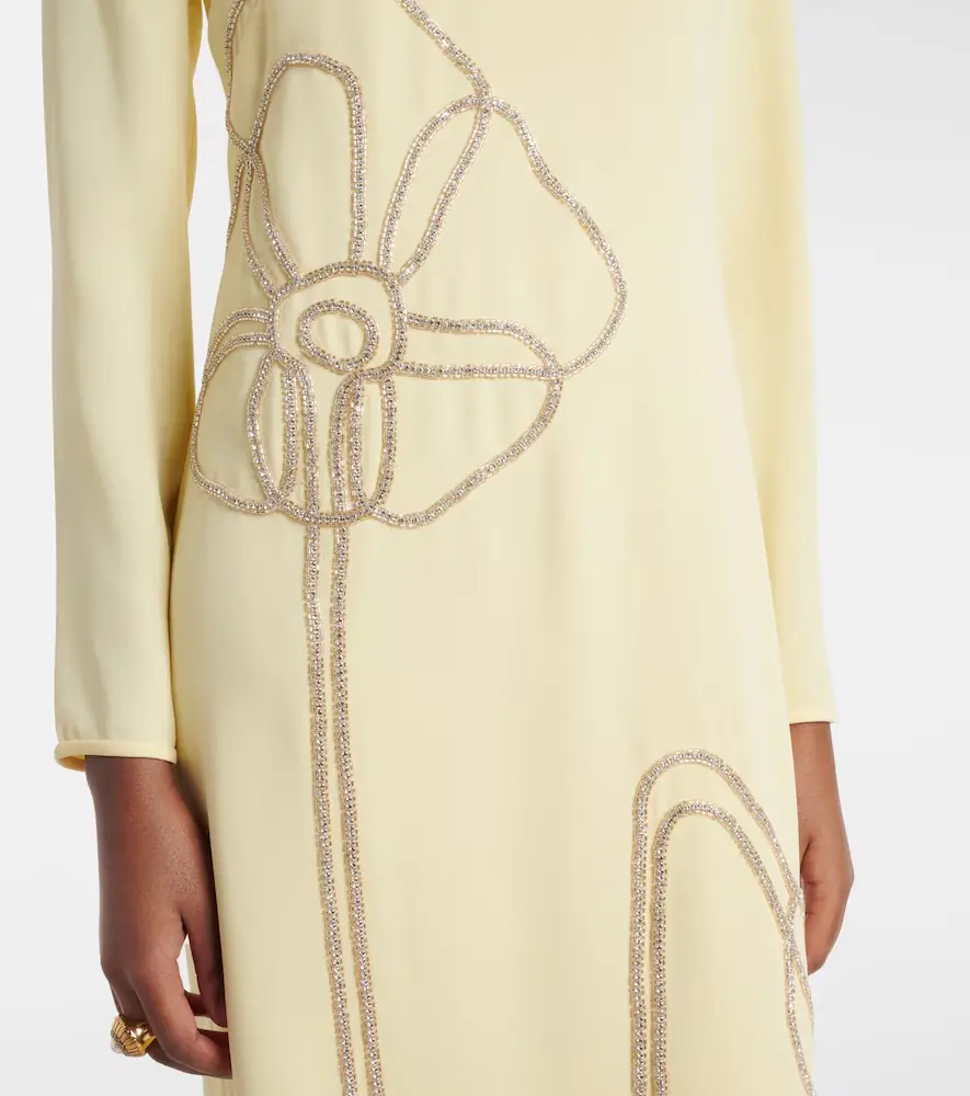Costarellos Zarie embellished crêpe gown | Thumbnail 4 Costarellos Zarie embellished crêpe gown | Thumbnail 4