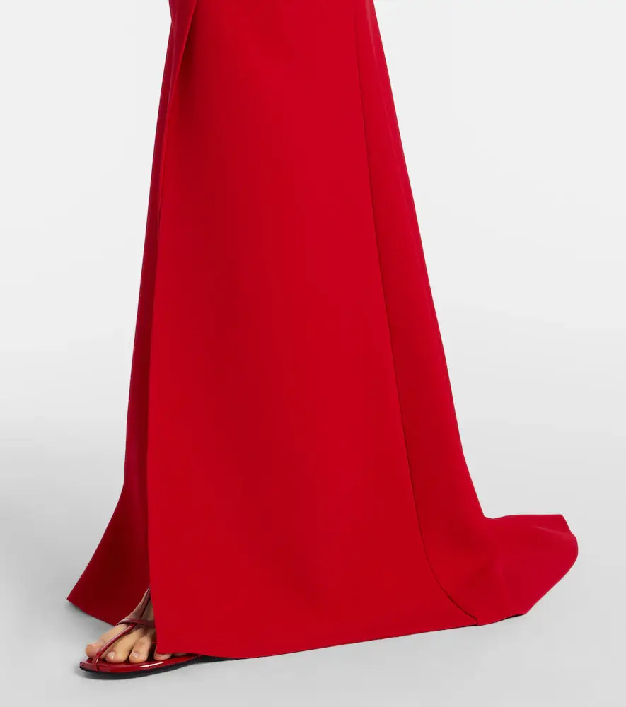 Elie Saab Bow-detail halterneck silk-blend cady gown | Thumbnail 5