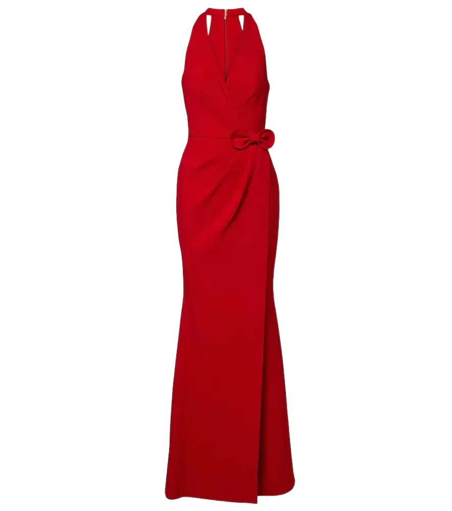 Elie Saab Bow-detail halterneck silk-blend cady gown | Image 1 Elie Saab Bow-detail halterneck silk-blend cady gown | Image 1