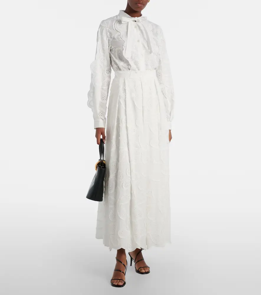 Elie Saab Embroidered cotton-blend maxi skirt | Thumbnail 2 Elie Saab Embroidered cotton-blend maxi skirt | Thumbnail 2