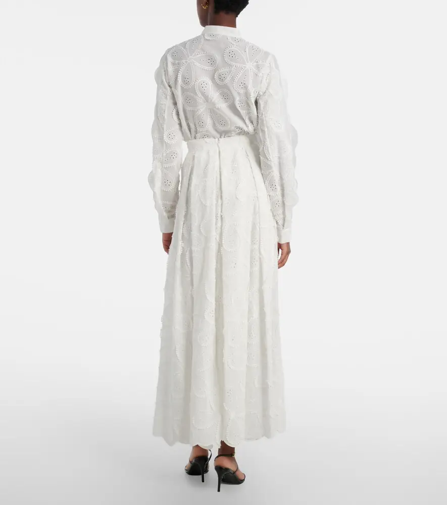 Elie Saab Embroidered cotton-blend maxi skirt | Thumbnail 5 Elie Saab Embroidered cotton-blend maxi skirt | Thumbnail 5