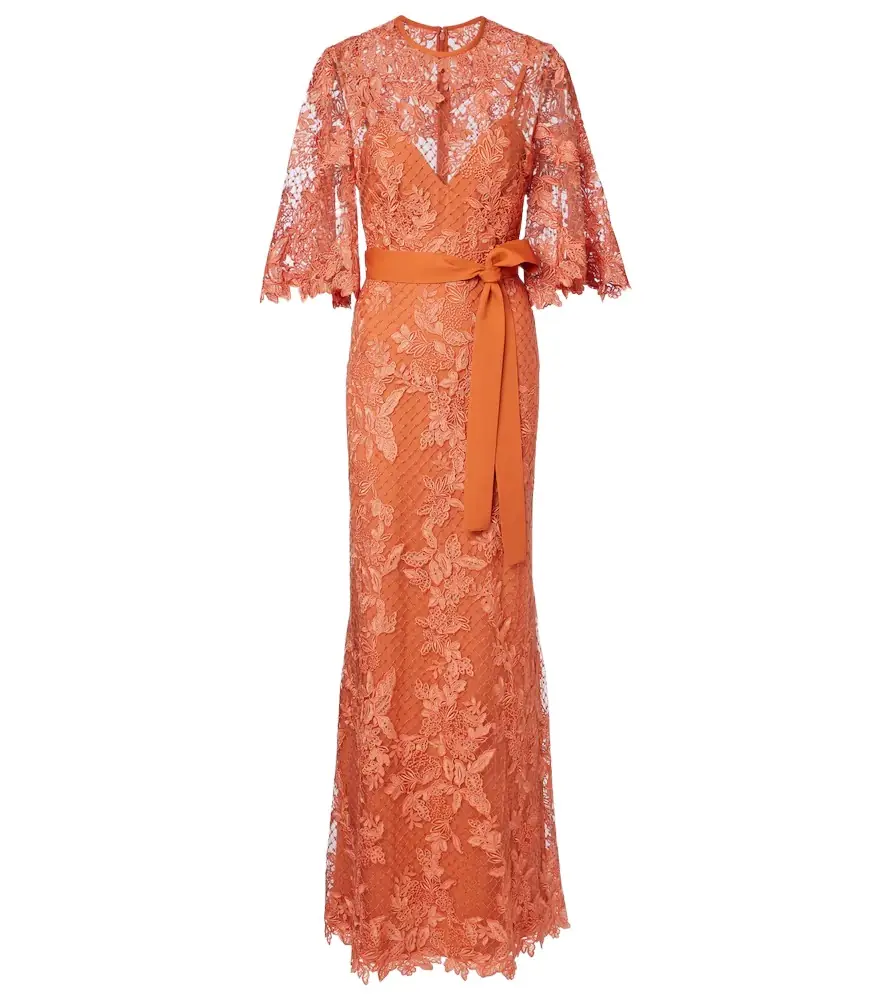 Elie Saab Embroidered lace and tulle gown