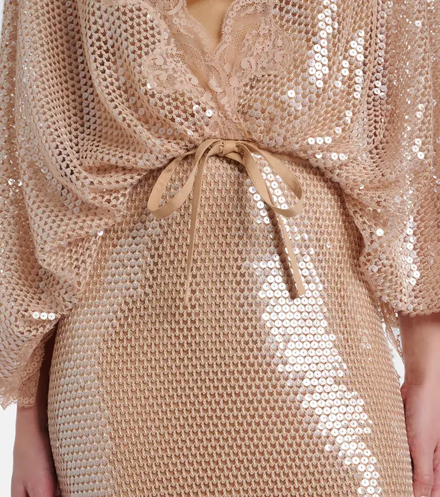 Elie Saab Lace-trimmed sequined mesh gown | Thumbnail 2 Elie Saab Lace-trimmed sequined mesh gown | Thumbnail 2