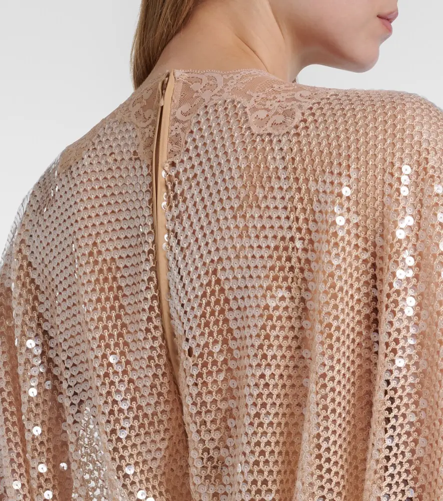 Elie Saab Lace-trimmed sequined mesh gown | Thumbnail 4 Elie Saab Lace-trimmed sequined mesh gown | Thumbnail 4