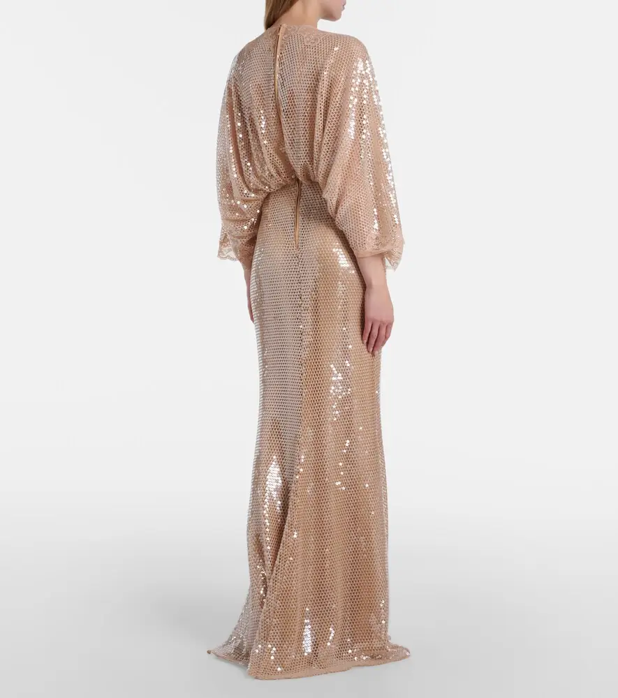 Elie Saab Lace-trimmed sequined mesh gown | Thumbnail 5 Elie Saab Lace-trimmed sequined mesh gown | Thumbnail 5